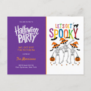 Vibrant Spooky Seizoen Halloween Party Uitnodiging