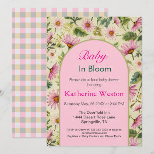 Vibrant Spring Floral Baby shower Uitnodiging