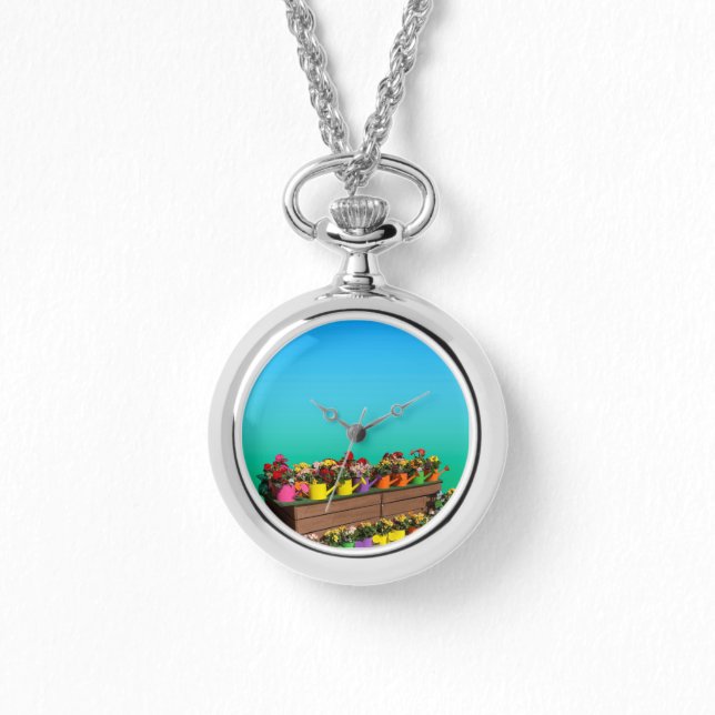 Vibrant Spring Flowers Horloge (Voorkant)