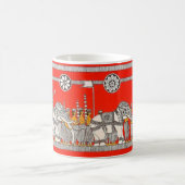 Vibrant Sri Lankan White Elephant Art Mug (Centre)