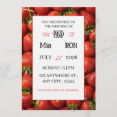 Vibrant Strawberry Pattern Summer Kaart (Voorkant)