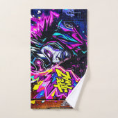 Vibrant Street Art (Serviette à main)