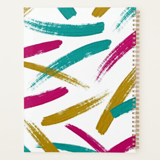 Vibrant Strokes,Teal, Magenta & Mustard pattern (Dos)