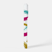 Vibrant Strokes,Teal, Magenta & Mustard pattern iPhone Hoesje (Rechterkant)