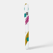 Vibrant Strokes,Teal, Magenta & Mustard pattern iPhone Hoesje (Linkerkant)