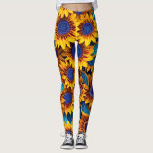 Vibrant Sunflower Leggings (Devant)