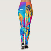 Vibrant Sunrise Landschap Leggings (Achterkant)