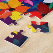 Vibrant Sunset Abstract Beach Scene Legpuzzel (Zijkant)