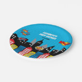 Vibrant Superheld Birthday Party Favor Papieren Bordje (Gekanteld)