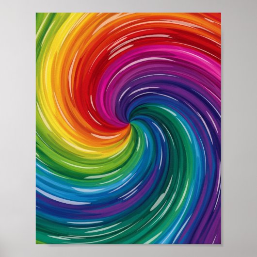 Vibrant Swirl Abstracte print (Voorkant)