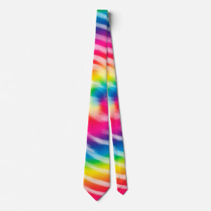 Vibrant Swirling Tie Dye Stropdas