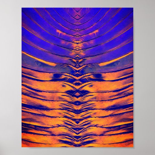 Vibrant Symmetrical Abstract Pattern Poster (Voorkant)