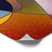 Vibrant Symphony: Abstract Violinist Art Poster (Hoek)