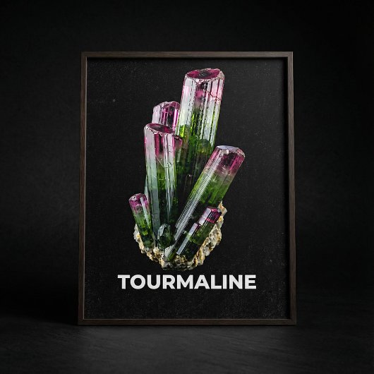 Vibrant Tourmaline Crystal Poster