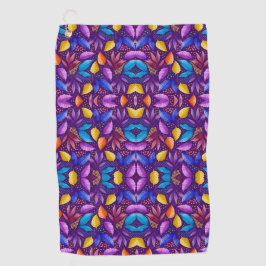Vibrant towel featuring a symmetrical pattern golfhanddoek
