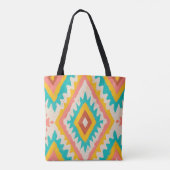 Vibrant Tribe, Bold Geometric Boho Pattern Draagtas (Achterkant)