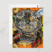 Vibrant Tribute: Mexicaanse Dag van de Doden Briefkaart (Voorkant / Achterkant)