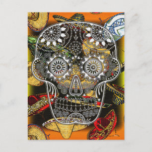 Vibrant Tribute: Mexicaanse Dag van de Doden Briefkaart