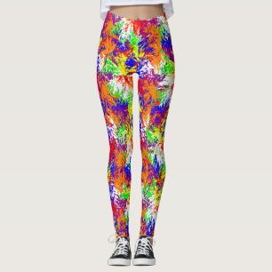 Vibrant Trippy Jiggle Pattern-Leggings Leggings