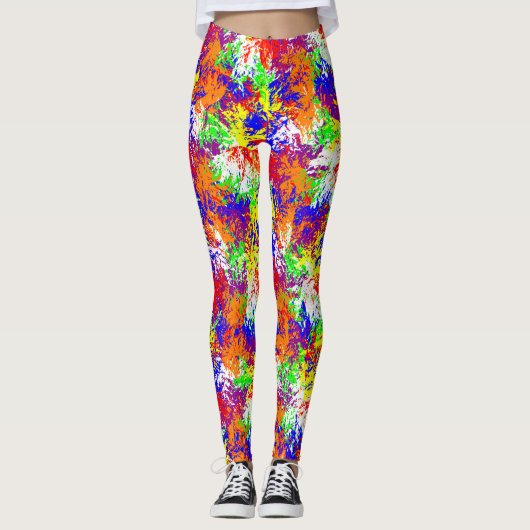 Vibrant Trippy Jiggle Pattern-Leggings Leggings (Voorkant)