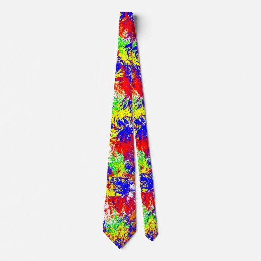 Vibrant Trippy Jiggle Pattern-Stropdas Stropdas (Voorkant)