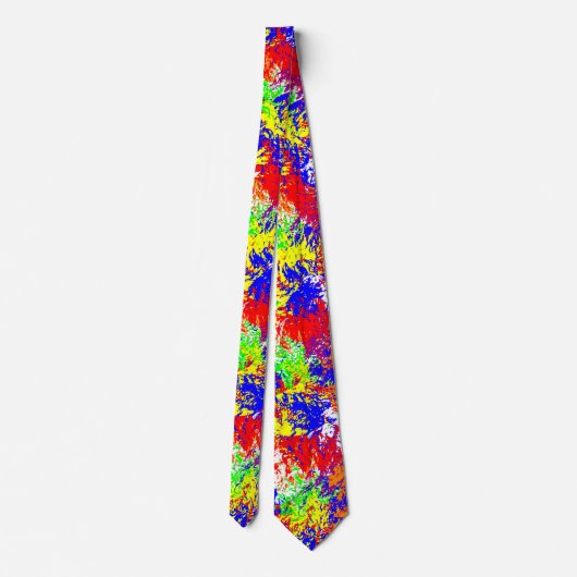 Vibrant Trippy Jiggle Pattern-Stropdas Stropdas (Achterkant)