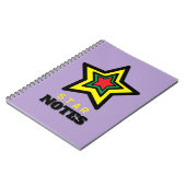Vibrant trois étoiles STAR NOTES Carnet spiral (Côté gauche)