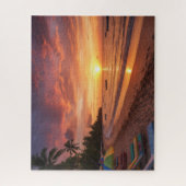 Vibrant Tropical Sunset Beach Landscape Puzzle (Vertical)