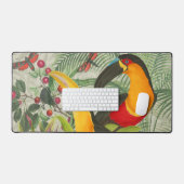 Vibrant Tropical Toucan Birds Art Exotic Jungle (Clavier et souris)