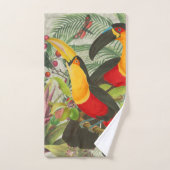 Vibrant Tropical Toucan Birds Art Exotic Oerwoud Bad Handdoek (Handdoek)