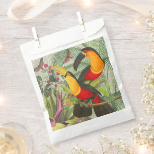 Vibrant Tropical Toucan Birds Art Exotic Oerwoud Bedankzakje