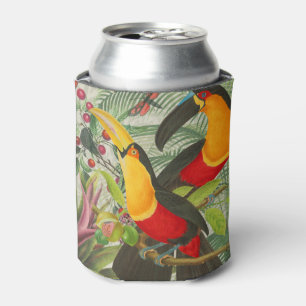 Vibrant Tropical Toucan Birds Art Exotic Oerwoud Blikjeskoeler