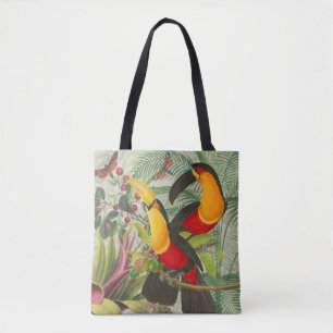 Vibrant Tropical Toucan Birds Art Exotic Oerwoud Draagtas