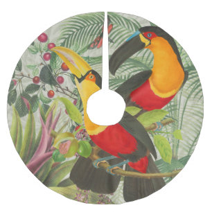 Vibrant Tropical Toucan Birds Art Exotic Oerwoud Kerstboom Rok