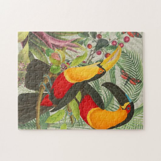 Vibrant Tropical Toucan Birds Art Exotic Oerwoud Legpuzzel (Horizontaal)