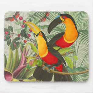 Vibrant Tropical Toucan Birds Art Exotic Oerwoud Muismat
