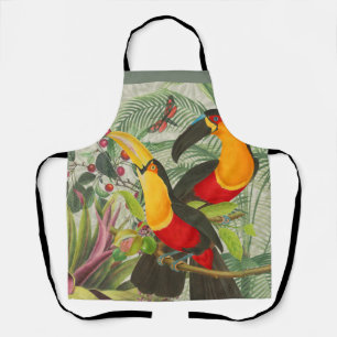 Vibrant Tropical Toucan Birds Art Exotic Oerwoud Schort