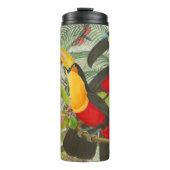 Vibrant Tropical Toucan Birds Art Exotic Oerwoud Thermosbeker (Voorkant)