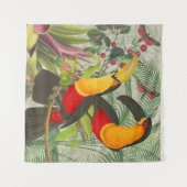 Vibrant Tropical Toucan Birds Art Exotic Oerwoud Wandkleed (Voorkant (horizontaal))