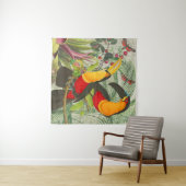 Vibrant Tropical Toucan Birds Art Exotic Oerwoud Wandkleed (In Situ (horizontaal))