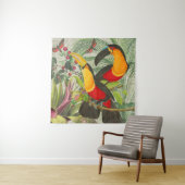 Vibrant Tropical Toucan Birds Art Exotic Oerwoud Wandkleed (In situ)