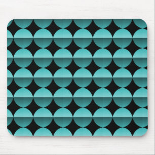 Vibrant Turquoise Retro Flair Mousepad Muismat