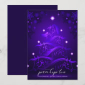 Vibrant ultraviolet blauw Abstract kerstpaard Feestdagenkaart (Voorkant / Achterkant)