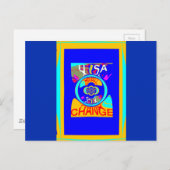 Vibrant USA Change: een gewaagde uitspraak Briefkaart (Voorkant / Achterkant)