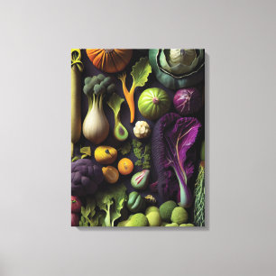 Vibrant vegetable-beeldscherm canvas afdruk
