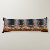 Vibrant Veggie Explosion Art – Dynamic Boiling Pot Lichaamskussen (Voorkant)