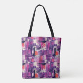 Vibrant violet Abstrait Sac fourre-tout personnali (Dos)