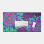 Vibrant violet et Turquoise Mandala Fleurs Nature  (Clavier et souris)