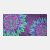Vibrant violet et Turquoise Mandala Fleurs Nature  (Recto)