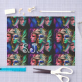 Vibrant Visies van Venetiaanse maskers Tissuepapier (Craft)